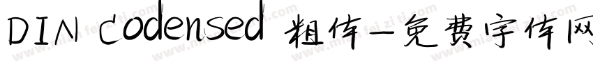 DIN Codensed 粗体字体转换